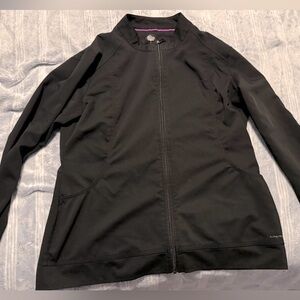 Healing hands medium black scrub jacket